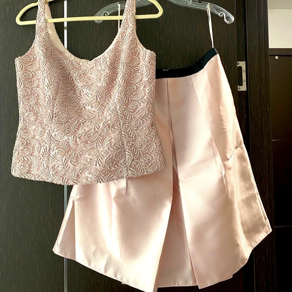Carmen Marc Valvo 2 piece pink set